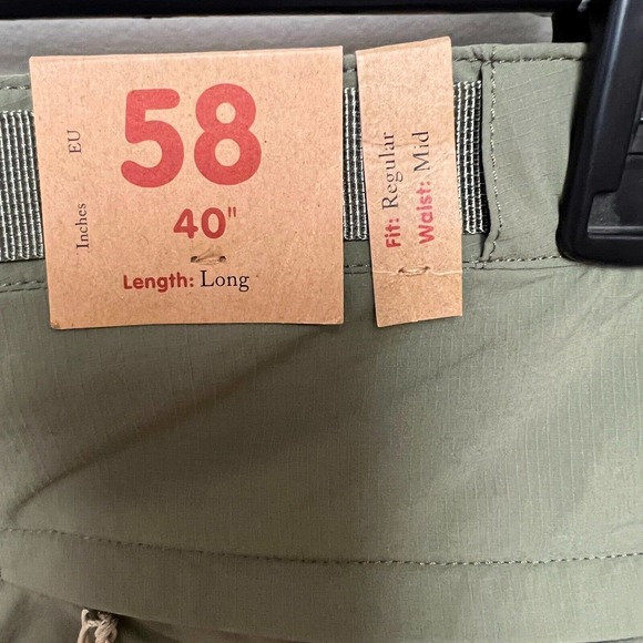 COPY - NWT Fjallraven Men's Green High Coast Hike Trouser Pants Belted Green Ou… - Picture 7 of 10